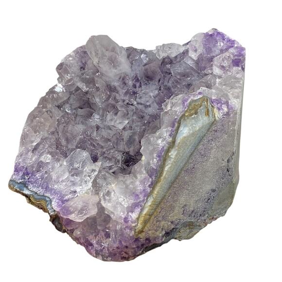 Amethyst Crystal Flat Cut Base Cluster Geode Natural Stone Druzy Cave - Picture 5 of 12